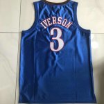 Maillot de Basket #3 Iverson Philadelphia 76ers authentique Bleu